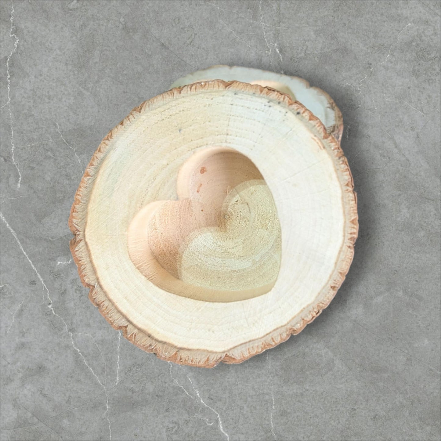Wooden Heart Ring Bearer Holder