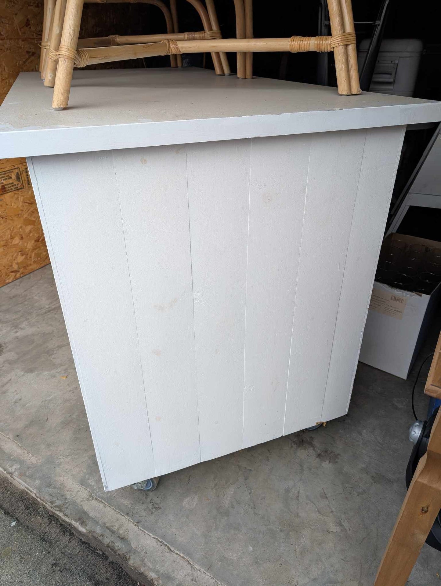 White Portable Bar
