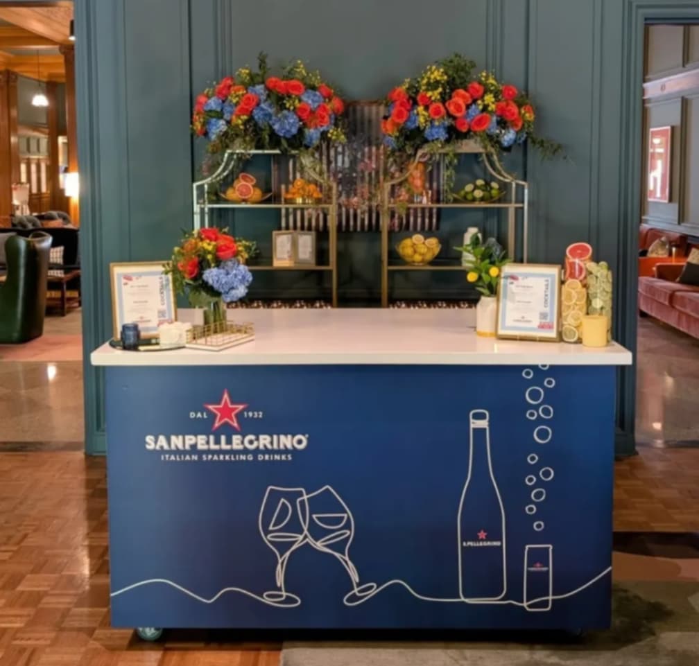 White Portable Bar