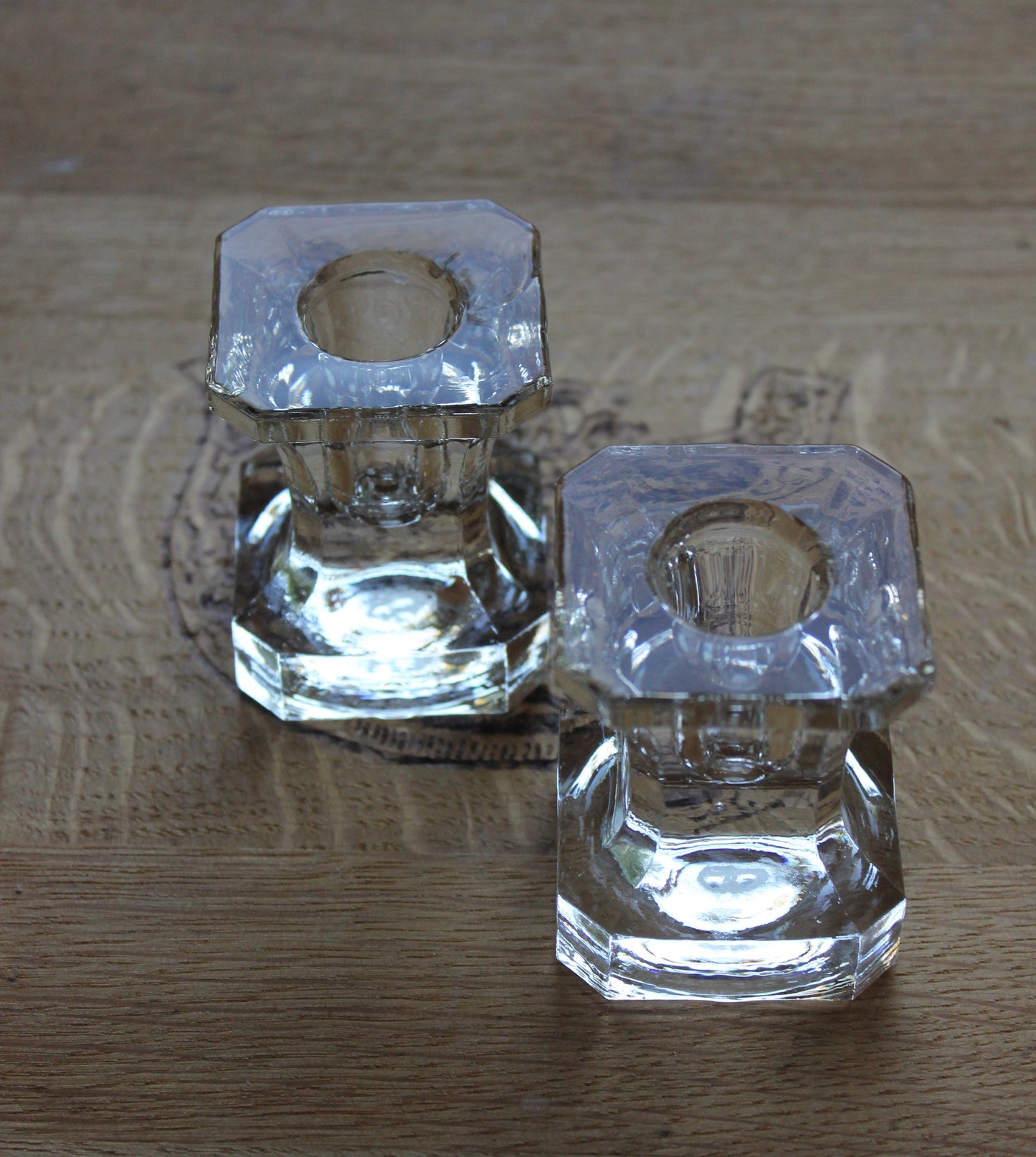 Glass Taper Candle Holders ✨ Set of 2