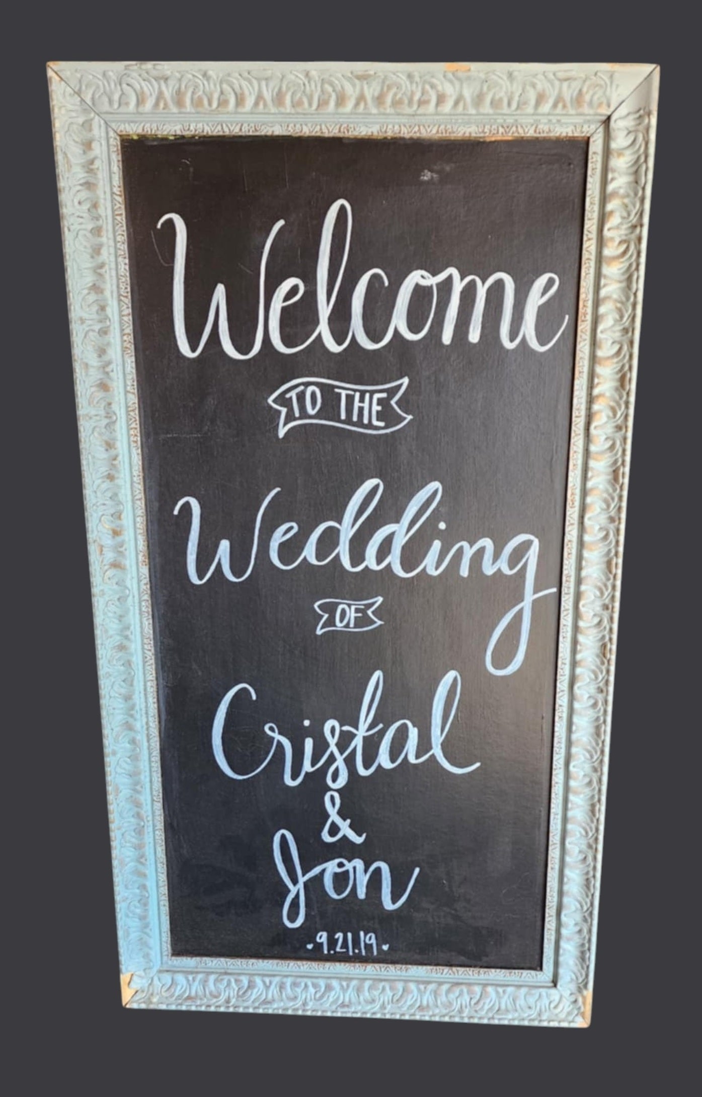 Blue Chalkboard Frame