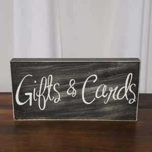 Gifts & Cards Sign - Black