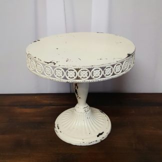 Cream Distressed Cake Display