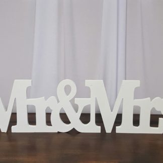 Mr & Mrs Single Piece Sign