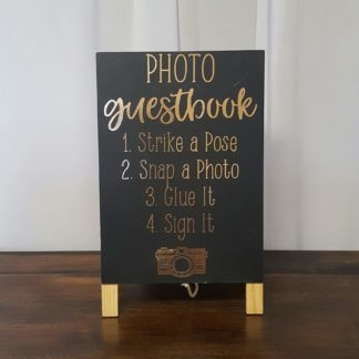 Photo Guestbook Gold Sign