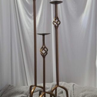 Tall Metal Candleholder Set