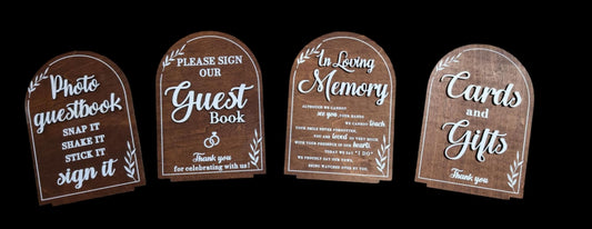 Assorted Wedding Signs