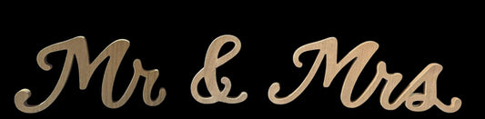 Wooden Mr & Mrs Signs