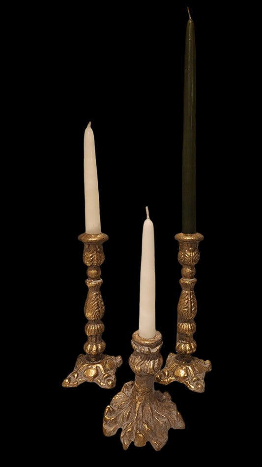 Gold Taper Candlesticks ✨ Set of 5