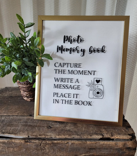 Photo Memory Book Sign