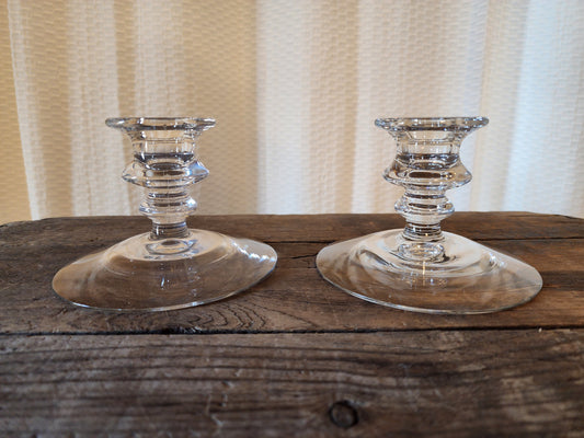 Glass Taper Candle Holders ✨ Set of 2