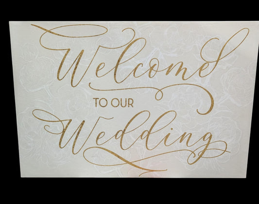 Welcome to our Wedding Canvas Sign