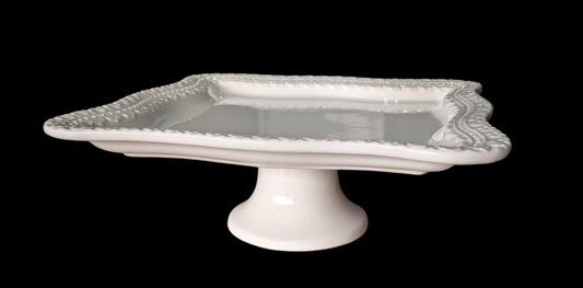 Square Pedestal Serving Plates