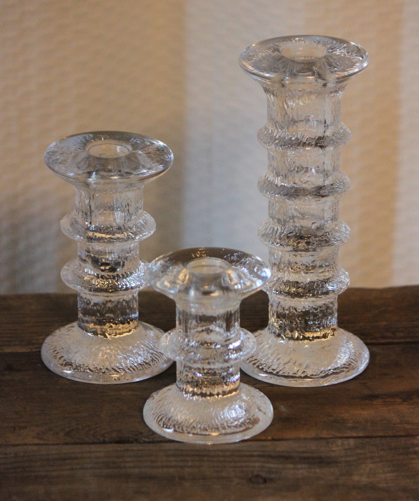 Glass Taper Candle Holders ✨ Set of 3