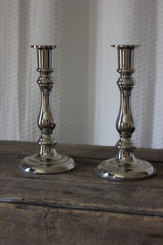 Chrome Candlesticks🕯️Set of 2