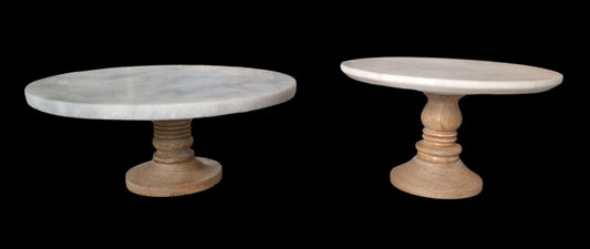 Marble & Wood Cake Stands