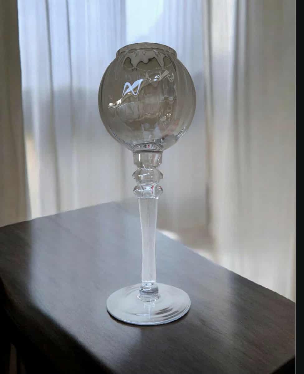 Glass Bowl Pedestal Vase