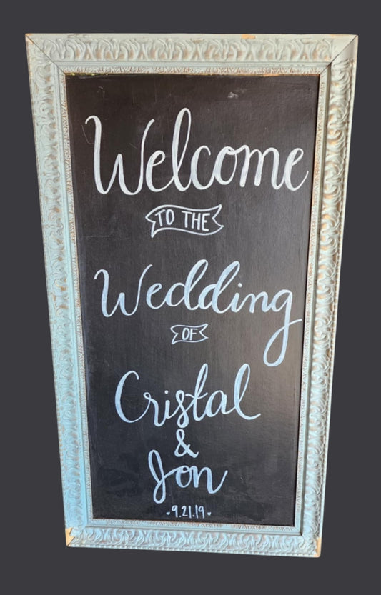 Blue Chalkboard Frame