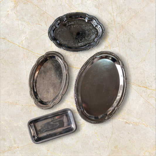 Silver Serving Trays - Small