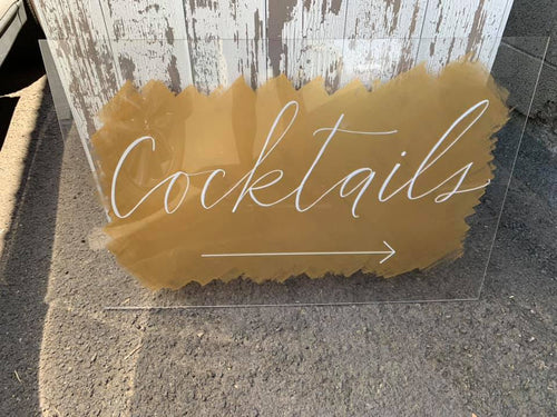 Acrylic Cocktails Sign