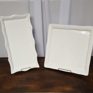 Assorted White Serving Plates
