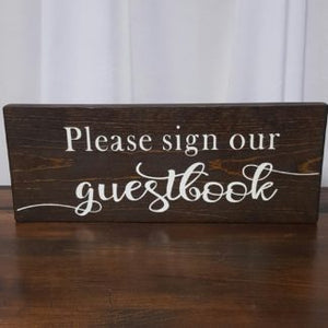 Wood Guestbook Sign