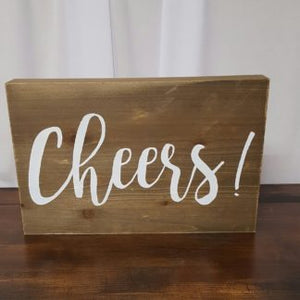 Wood Cheers Sign