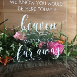 Acrylic Heaven Sign