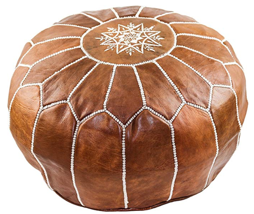 Leather Pouf