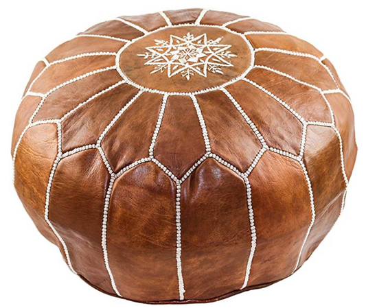 Leather Pouf