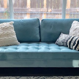 Light Blue Velvet Couch