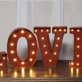 Lighted Red Love Letters