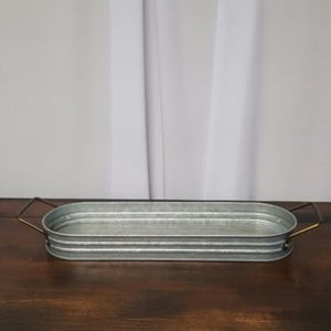 Galvanized Oval Tray