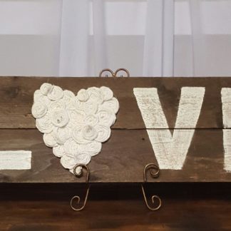Love with Rose Heart Sign