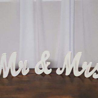 Distressed White Mr & Mrs Signs