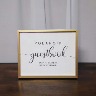 Polaroid Guestbook White Sign