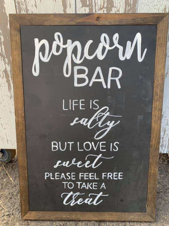 Popcorn Bar Sign