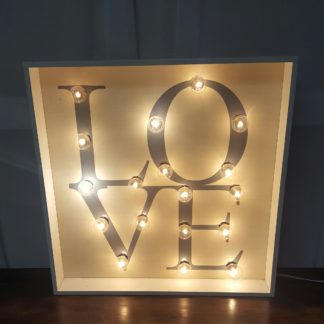 Square Lighted Love Sign