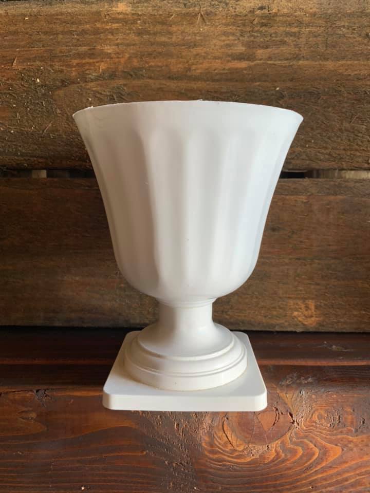 White Plastic Vases