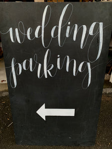 Wedding Parking Sign