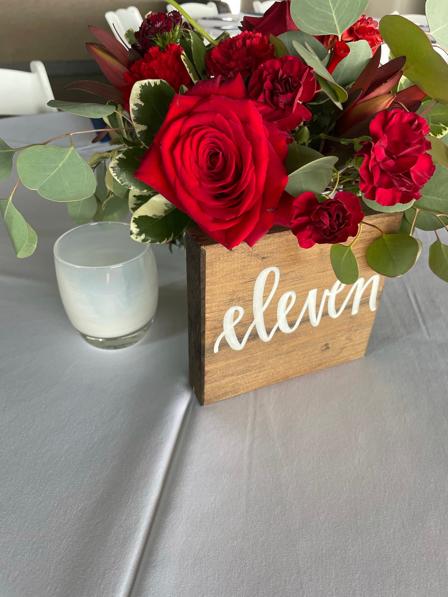 Wood Table Number Set